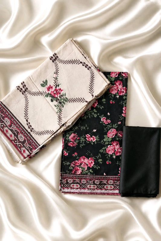 Bin Saeed Premium Printed Pure AirJet Lawn 3 Piece Suit - TC-1716