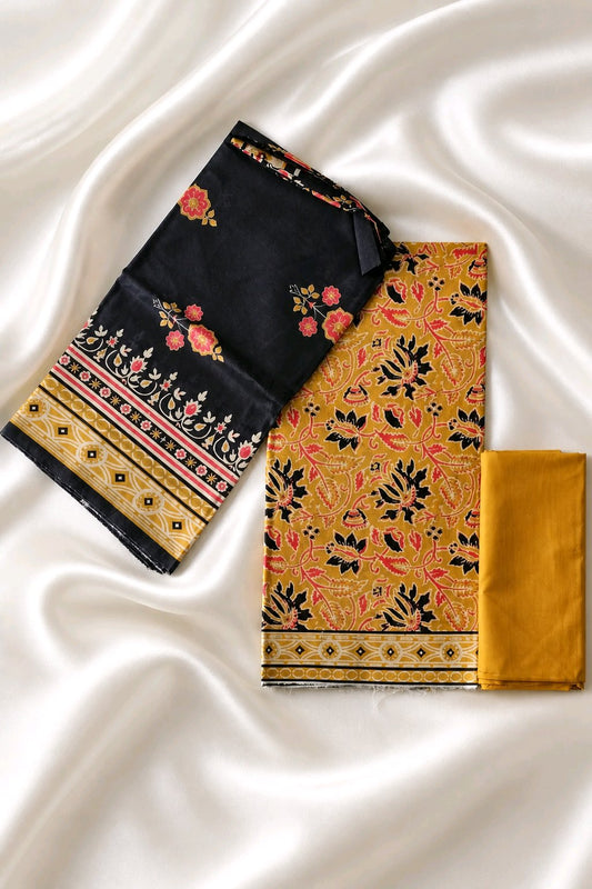 Bin Saeed Premium Printed Pure AirJet Lawn 3 Piece Suit - TC-1721