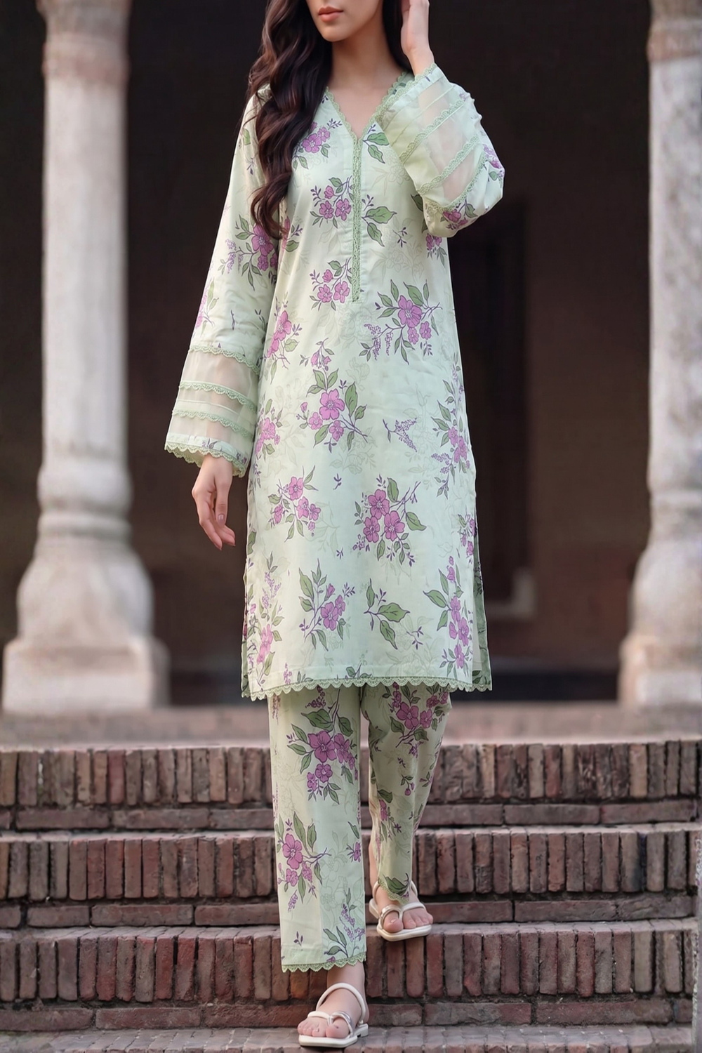 Branded Digital Print Lawn 2PC Stitched TC-1592
