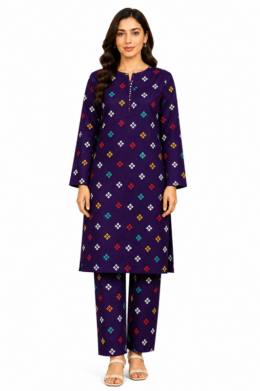 Premium Printed Pure AirJet Lawn 2 Piece Suit | Shirt & Trouser - TC-1668