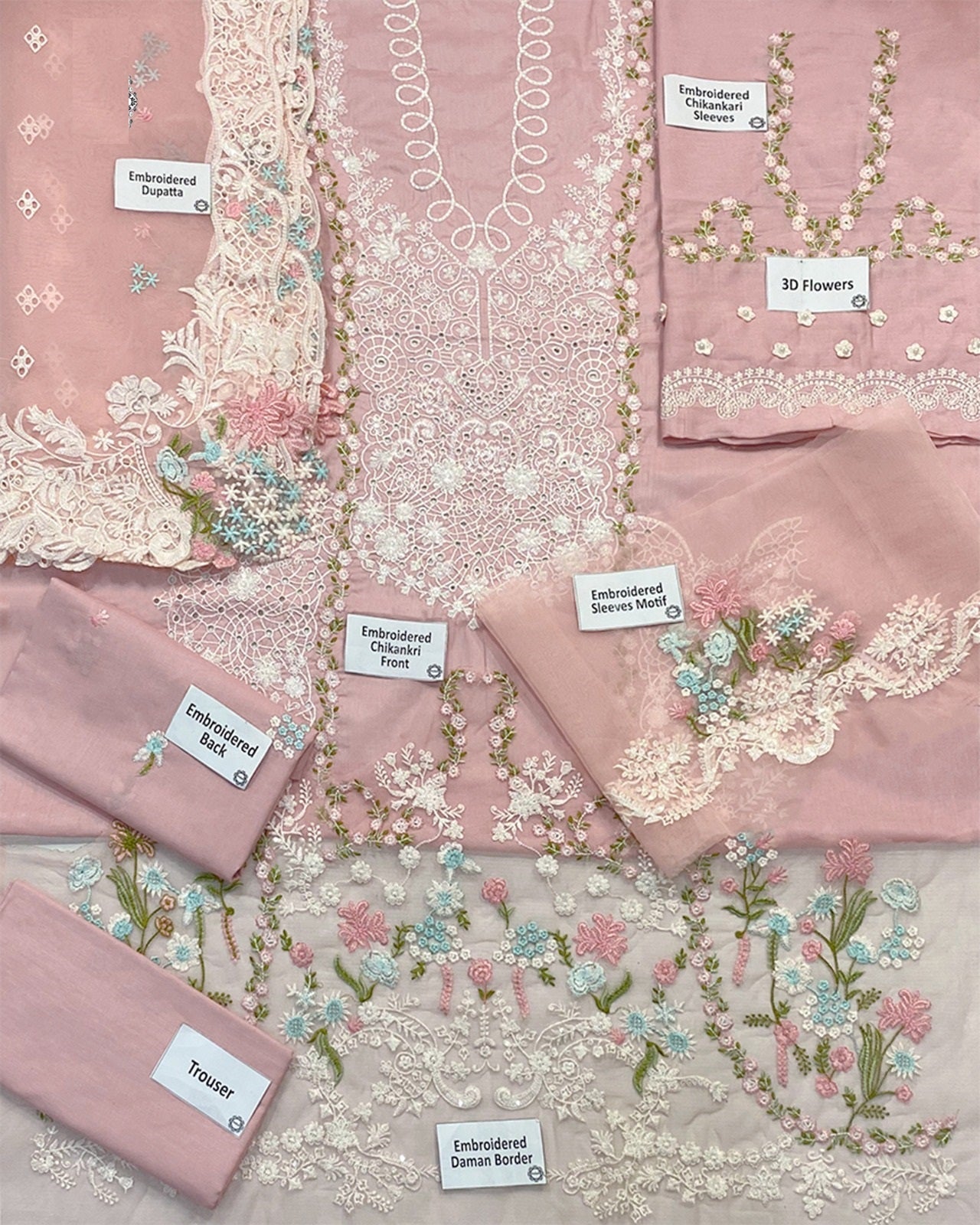 Elaf Premium - Luxury Lawn Edition' 26 - ELH-3B OH MY ROSE - TC-1482