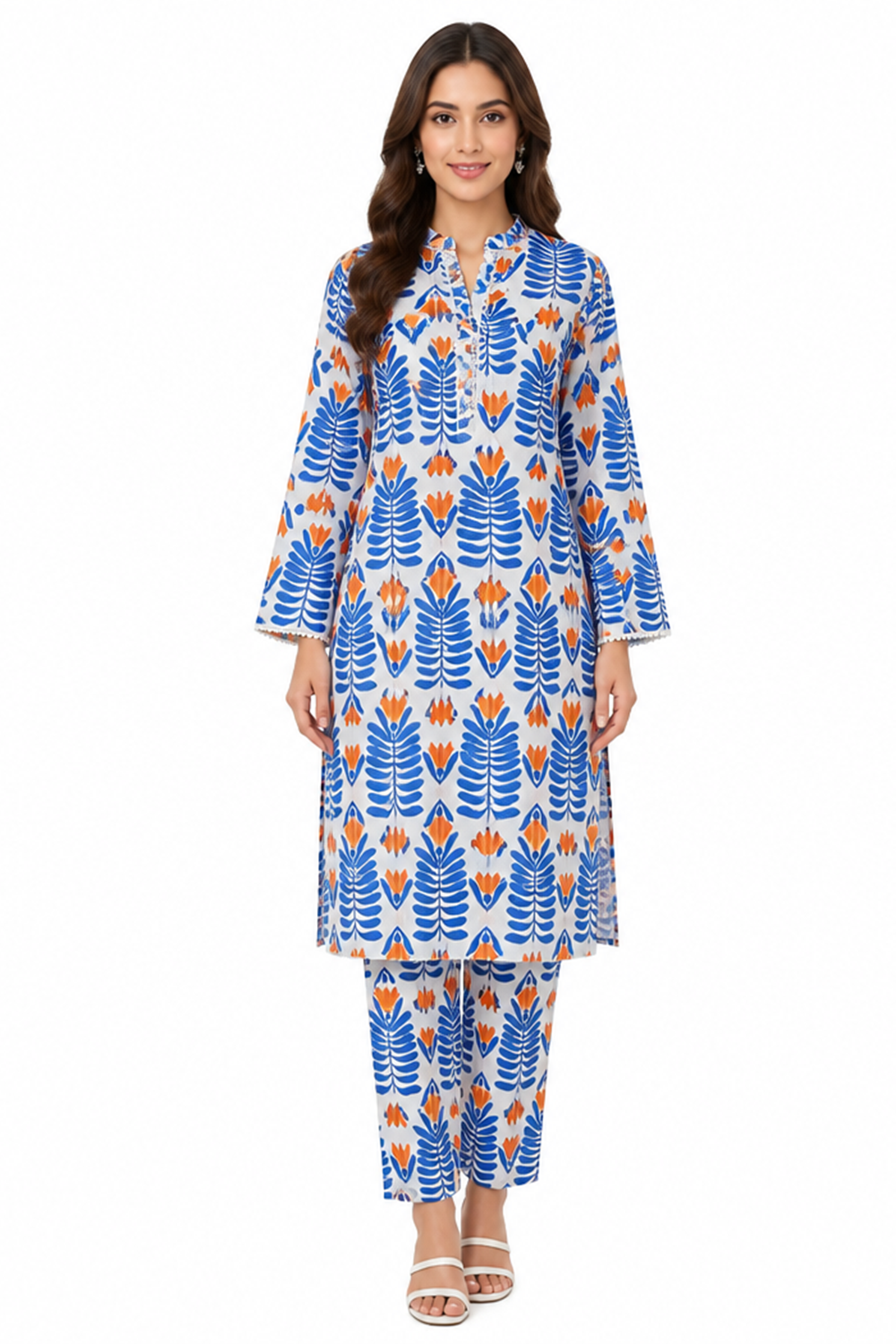 Premium Printed Pure AirJet Lawn 2 Piece Suit | Shirt & Trouser - TC-1669