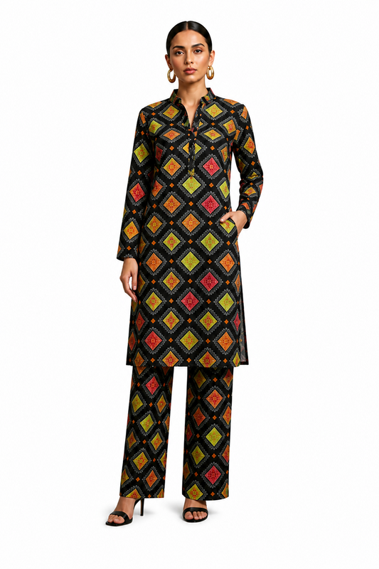 Premium Printed Pure AirJet Lawn 2 Piece Suit | Shirt & Trouser - TC-1671