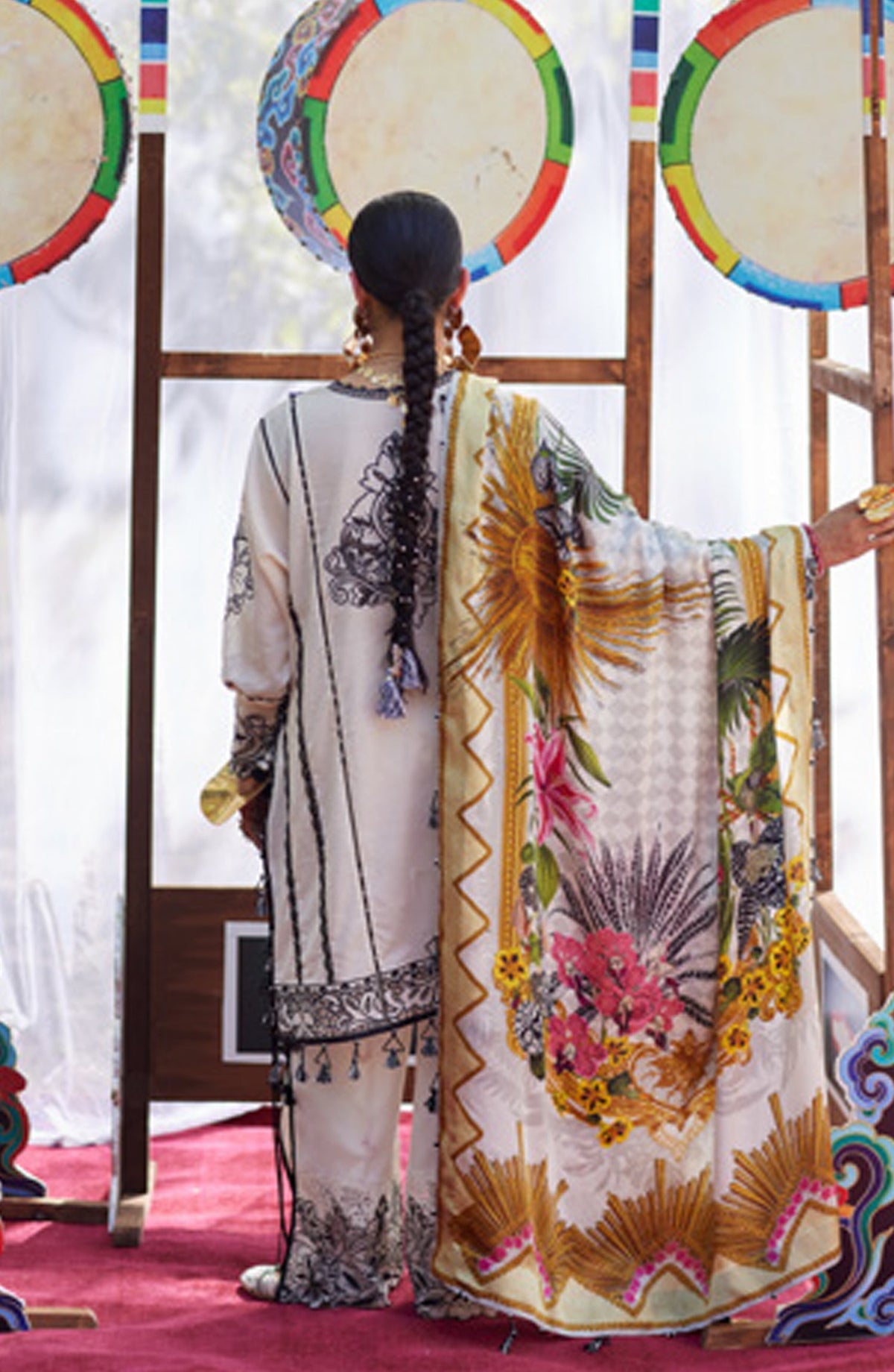 Kashmee by Elan Embroidered Lawn Unstitched 3 Piece Suit - 7B - EL26KSM - White - Summer Collection