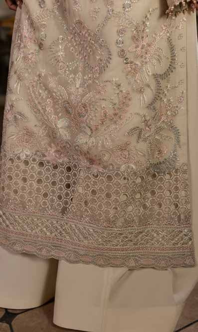 Kuch Khas By Flossie Chandani At Premium Chiffon 3pc Unstitched Suit - KKFCAK - D-06 - Fone