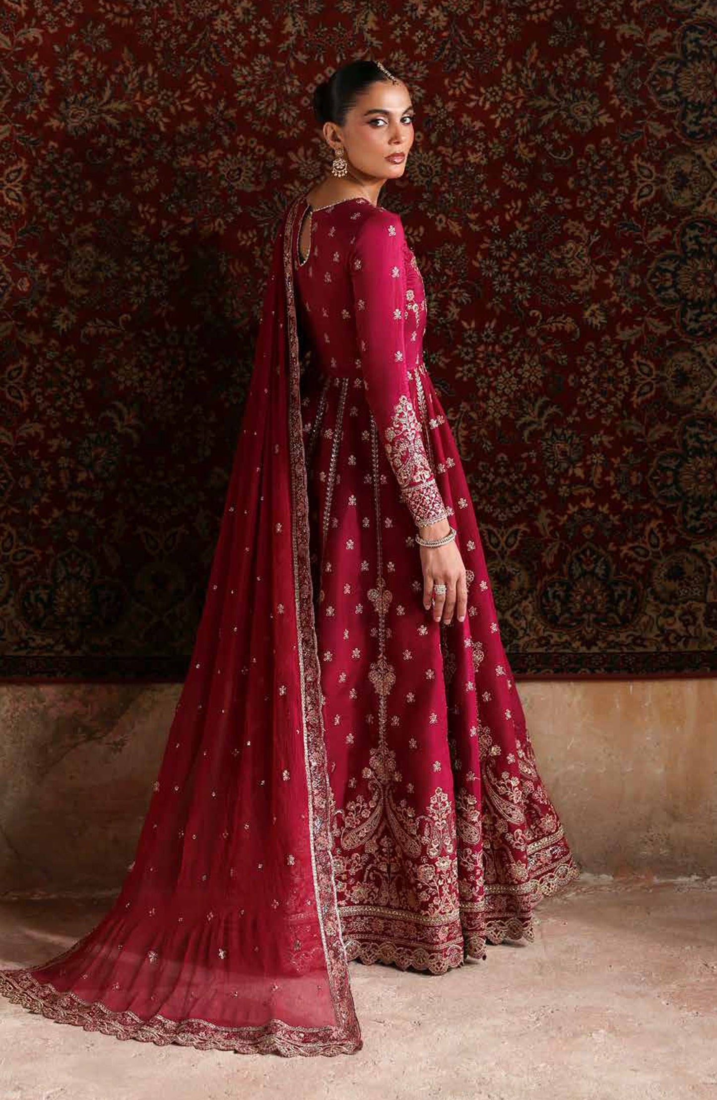 Afsana-e-Silk by Emaan Adeel Embroidered Raw Silk Unstitched 3 Piece Suit - MAHIRA - ED25AFS - Pink - Luxury Collection