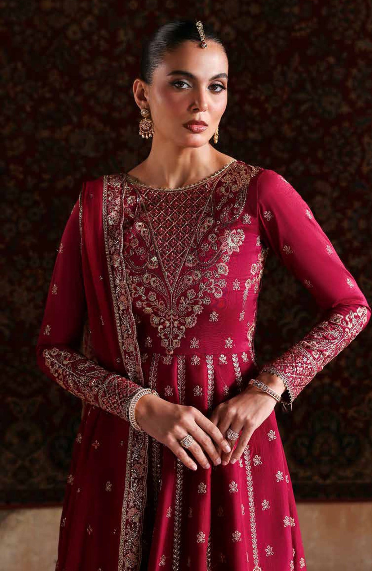 Afsana-e-Silk by Emaan Adeel Embroidered Raw Silk Unstitched 3 Piece Suit - MAHIRA - ED25AFS - Pink - Luxury Collection