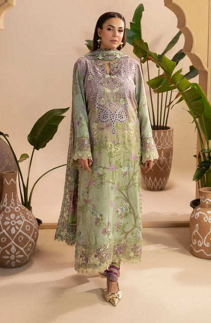 Gulkar Embroidered Viscose Unstitched 3 Piece Suit - GK-04 - AK26GLK - Mint Green - Winter Collection