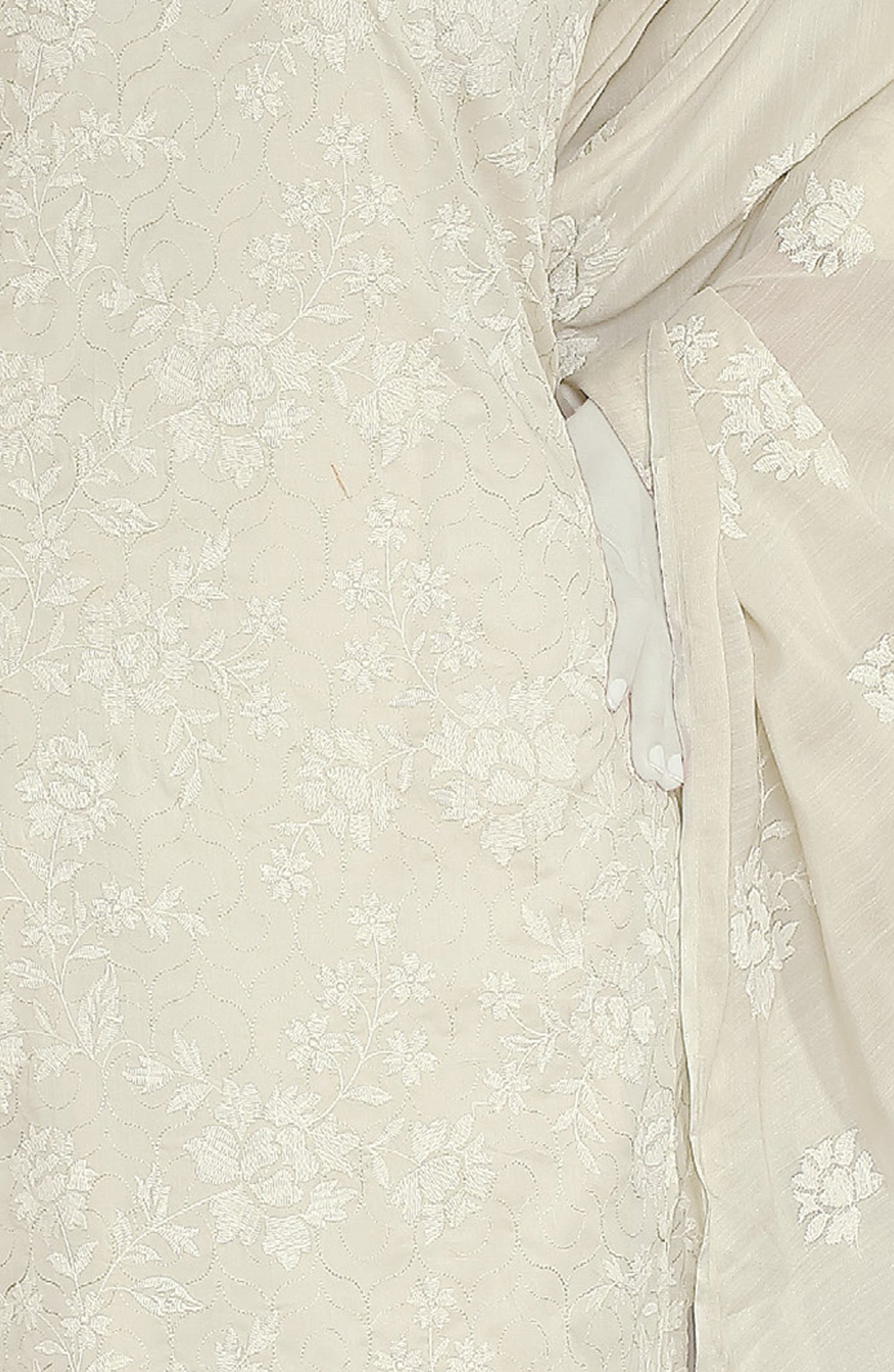 Al Karim Embroidered Lawn Unstitched 3 Piece Suit - D-03 - AK26EMB - Light Grey - Summer Collection