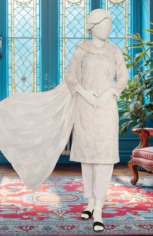 Embroidered Lawn Unstitched 3 Piece Suit - D-02 - AK26EMB - Light Purple - Summer Collection