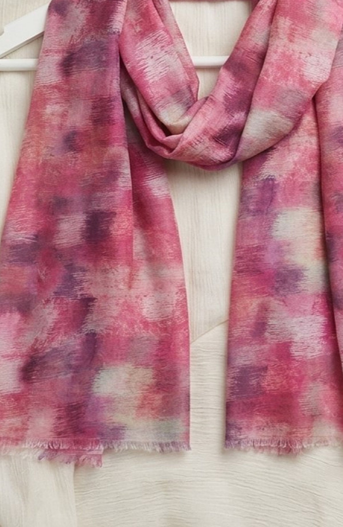 Amna Khadija Printed Twill Pure Lawn Stole - ALS-02 - AM26LST - Pink - Winter Collection
