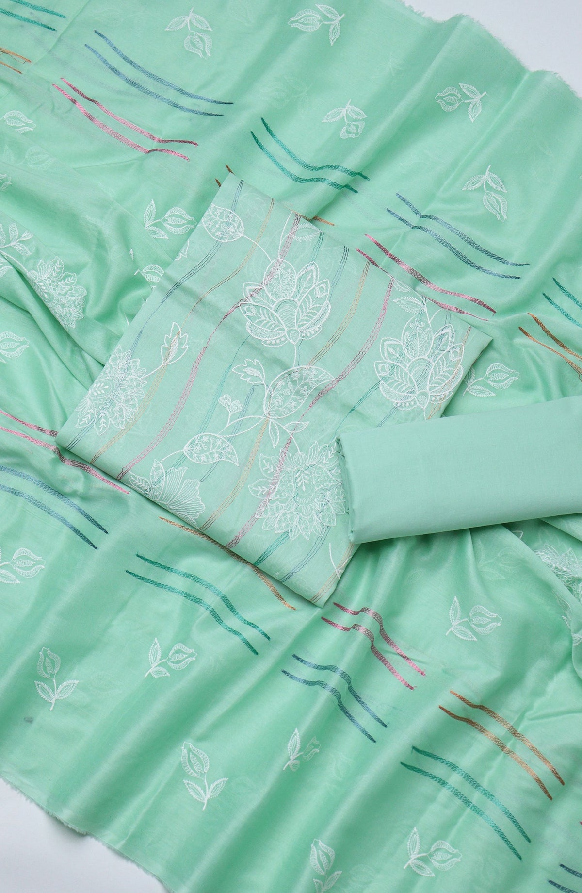 Amna Khadija Embroidered Lawn Unstitched 3 Piece Suit - D-07 - AM26UNT - Green - Summer Collection