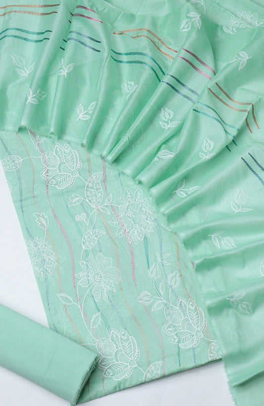 Amna Khadija Embroidered Lawn Unstitched 3 Piece Suit - D-07 - AM26UNT - Green - Summer Collection