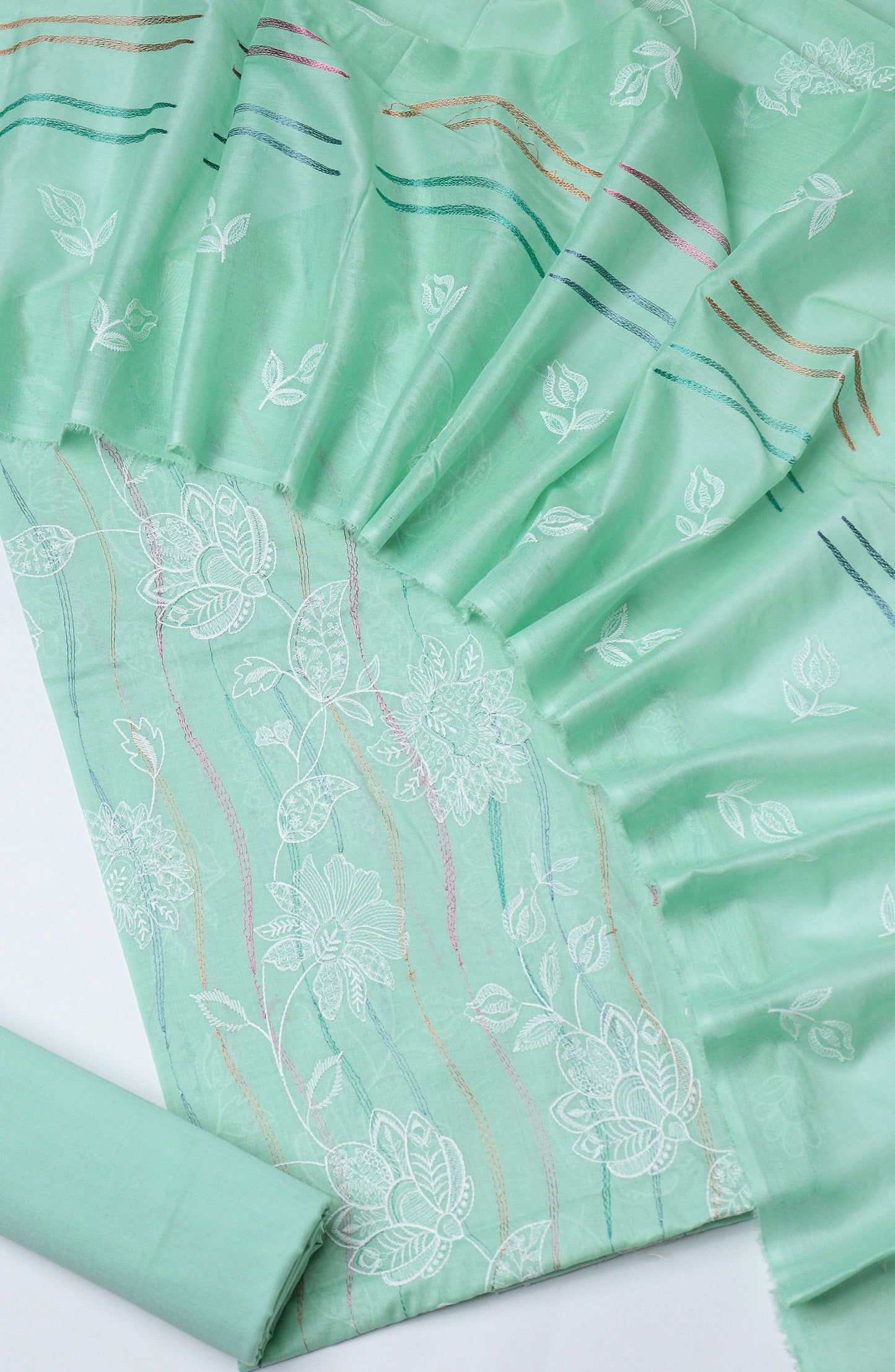 Amna Khadija Embroidered Lawn Unstitched 3 Piece Suit - D-07 - AM26UNT - Green - Summer Collection