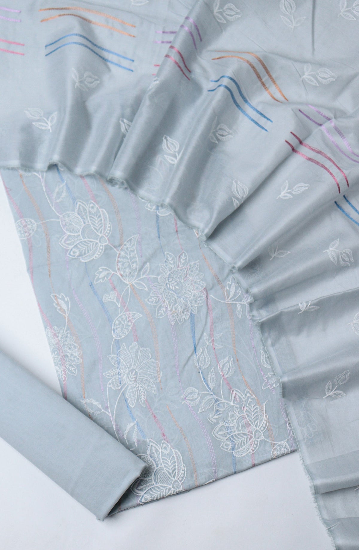 Amna Khadija Embroidered Lawn Unstitched 3 Piece Suit - D-02 - AM26UNT - Blue - Summer Collection