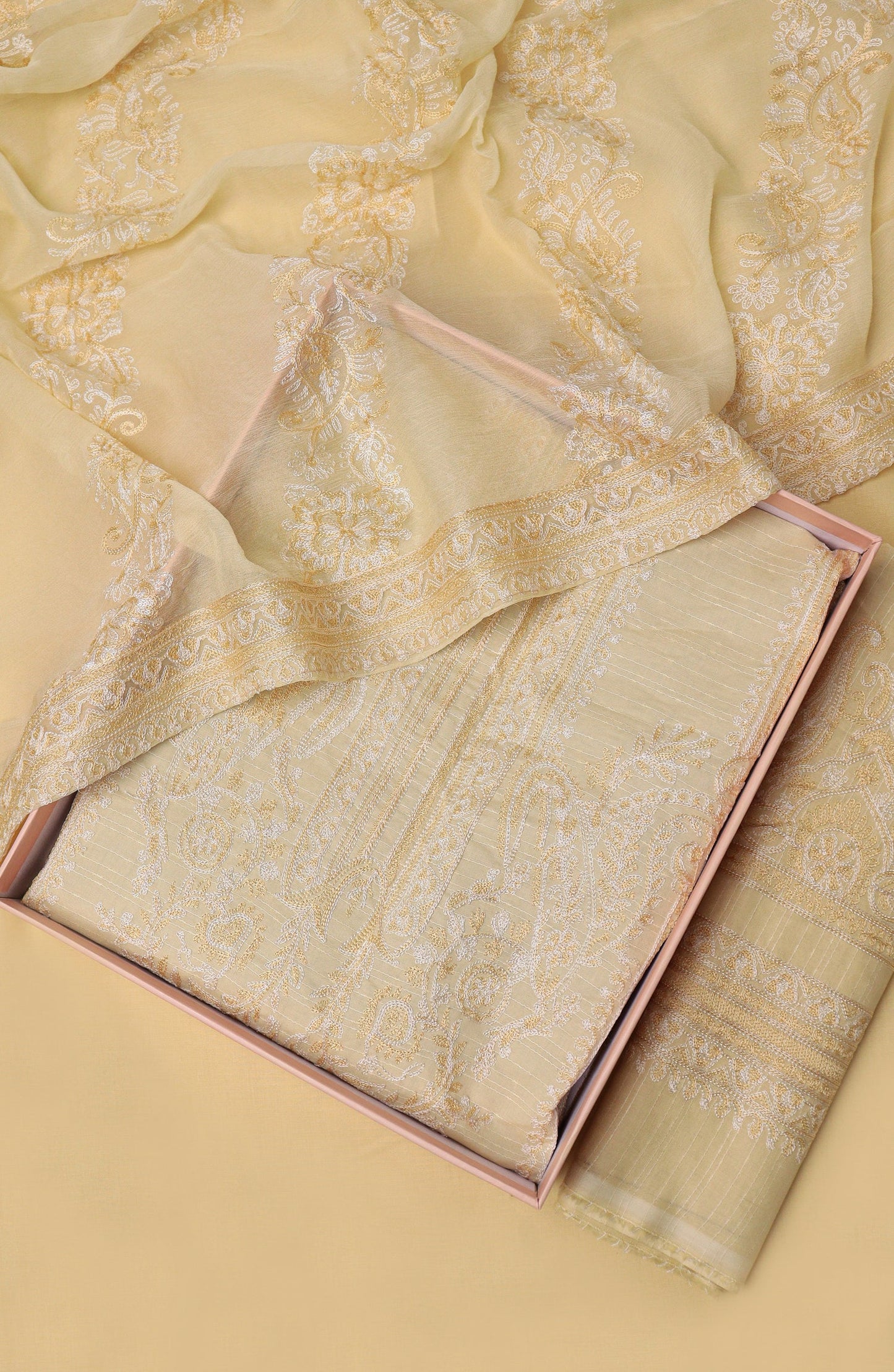 Amna Khadija Fancy Embroidered Lawn Unstitched 3 Piece Suit - D-02 - AM26VLT - Yellow - Summer Collection