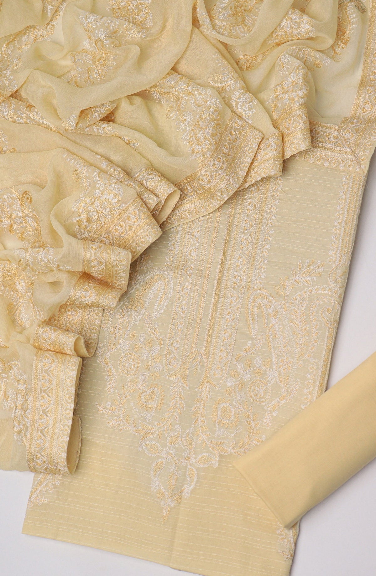Amna Khadija Fancy Embroidered Lawn Unstitched 3 Piece Suit - D-02 - AM26VLT - Yellow - Summer Collection