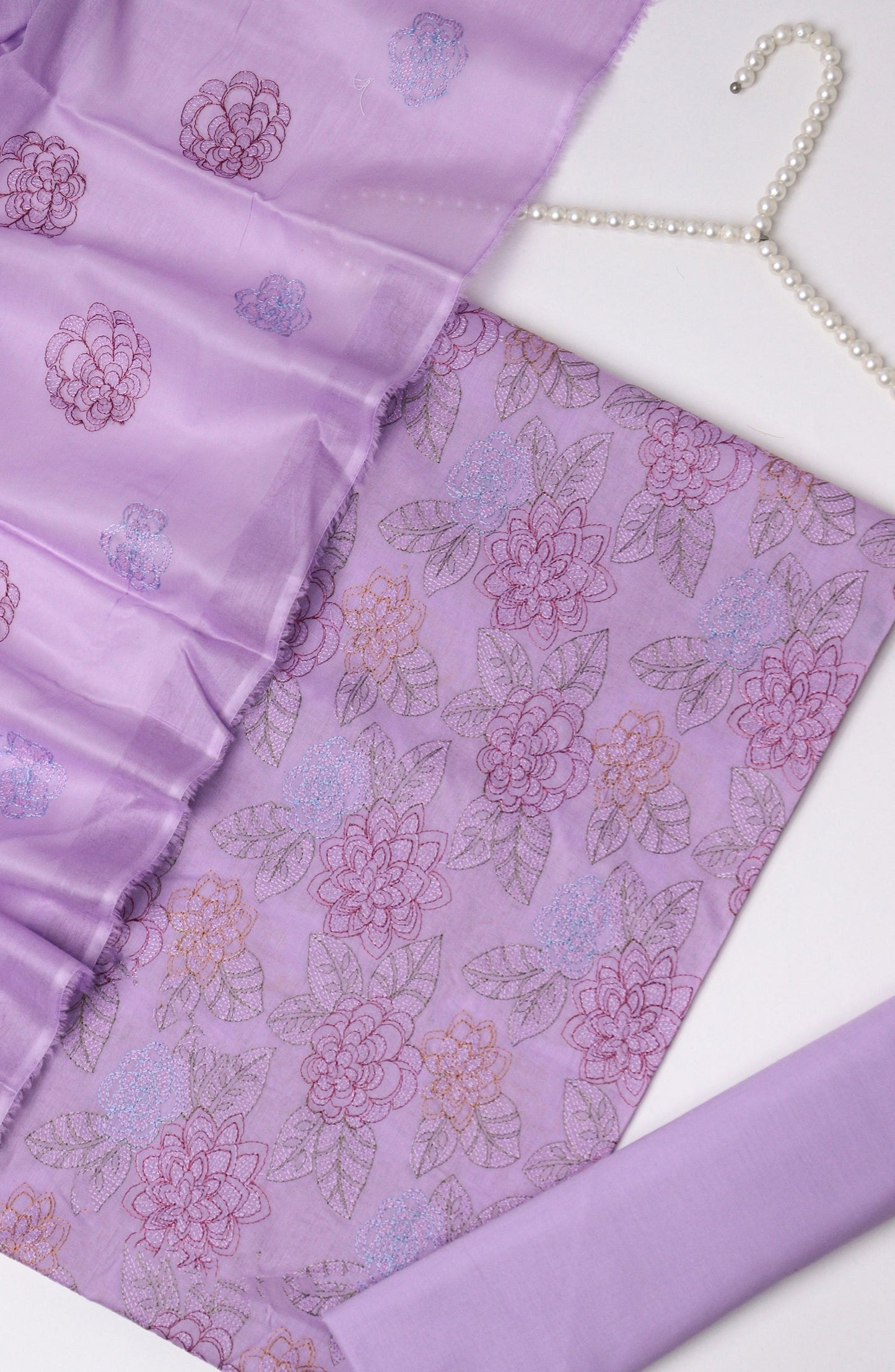 Amna Khadija Fancy Embroidered Lawn Unstitched 3 Piece Suit - D-08 - AM26FOU - Purple - Festive Collection