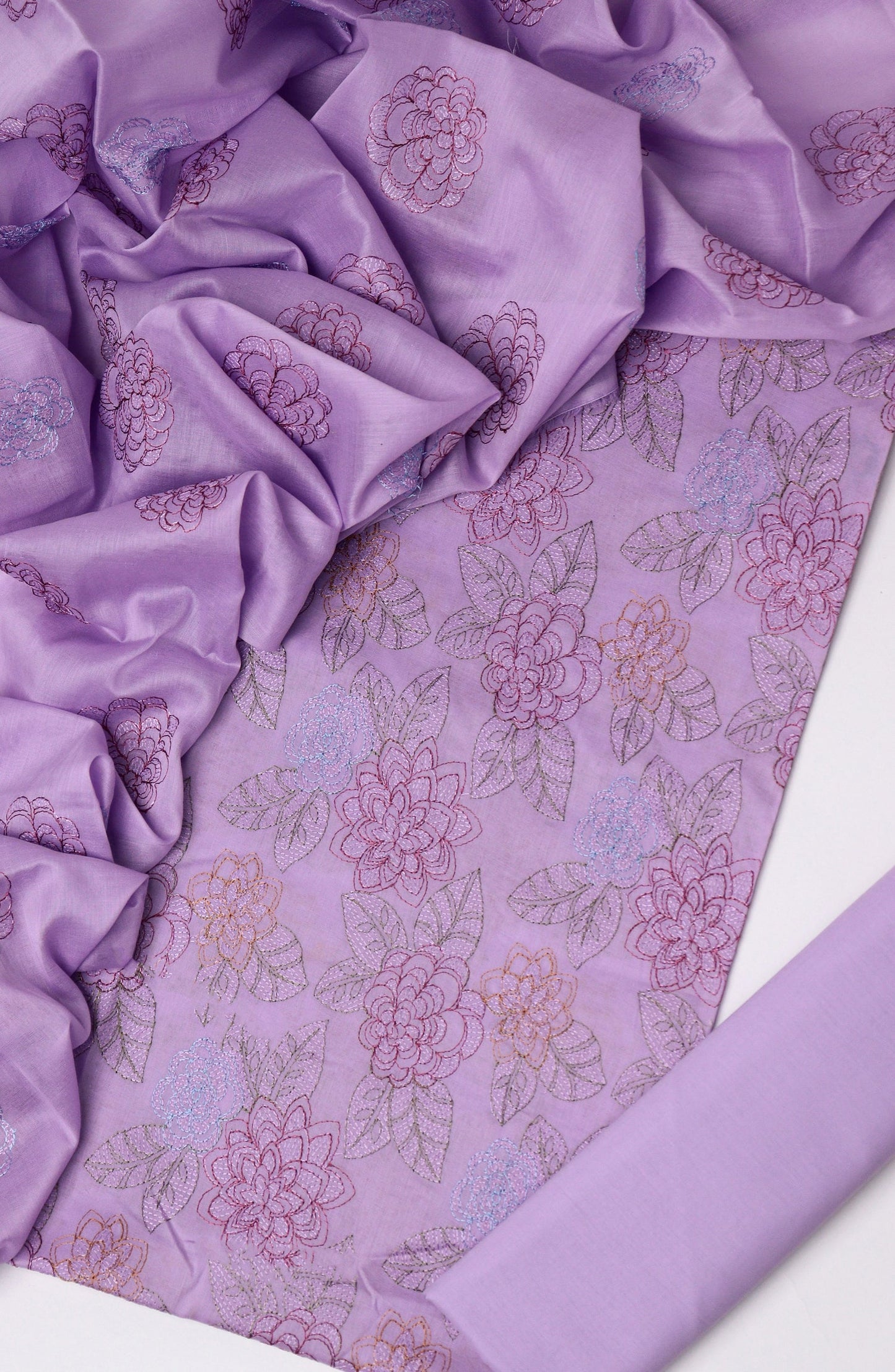 Amna Khadija Fancy Embroidered Lawn Unstitched 3 Piece Suit - D-08 - AM26FOU - Purple - Festive Collection