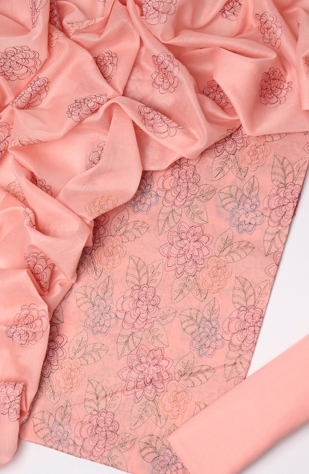 Amna Khadija Fancy Embroidered Lawn Unstitched 3 Piece Suit - D-04 - AM26FOU - Pink - Festive Collection