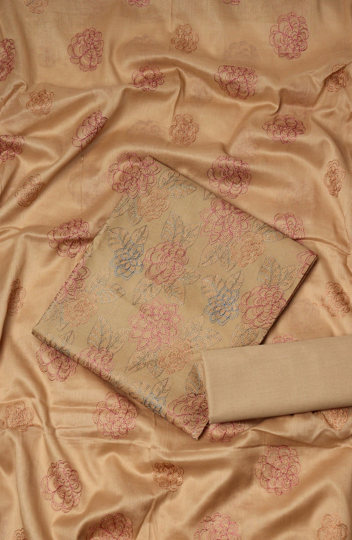 Amna Khadija Fancy Embroidered Lawn Unstitched 3 Piece Suit - D-02 - AM26FOU - Brown - Festive Collection