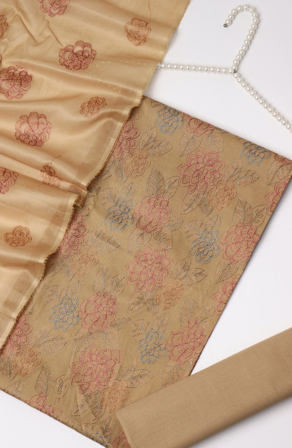 Amna Khadija Fancy Embroidered Lawn Unstitched 3 Piece Suit - D-02 - AM26FOU - Brown - Festive Collection
