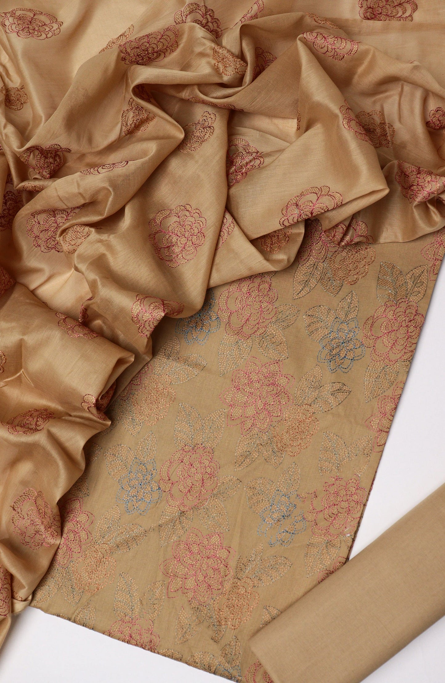 Amna Khadija Fancy Embroidered Lawn Unstitched 3 Piece Suit - D-02 - AM26FOU - Brown - Festive Collection