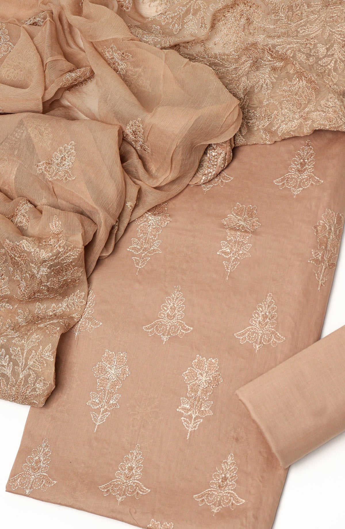 Amna Khadija Fancy Embroidered Lawn Unstitched 3 Piece Suit - D-05 - AM26LFV - Rust - Summer Collection