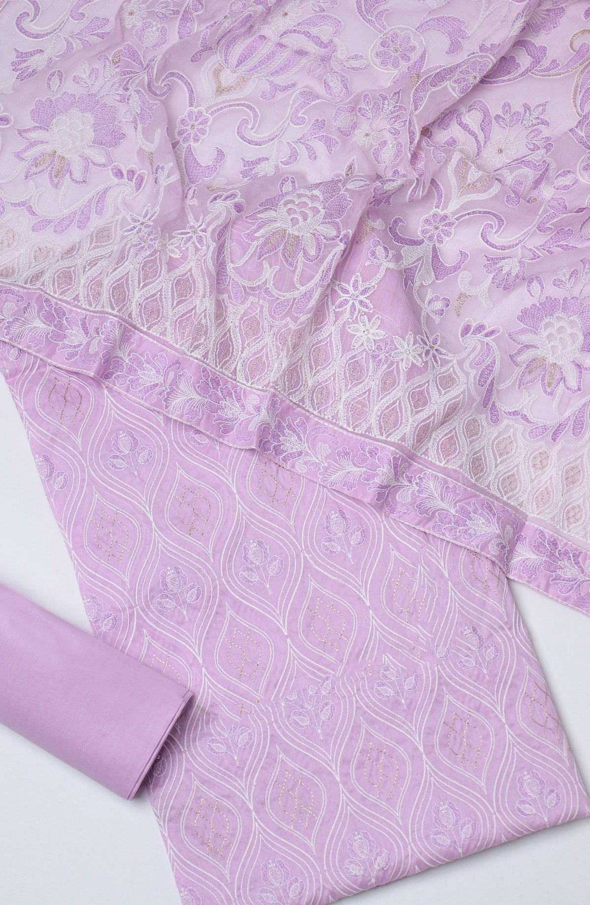 Amna Khadija Fancy Embroidered Lawn Unstitched 3 Piece Suit - D-04 - AM26SVEN - Pink - Summer Collection