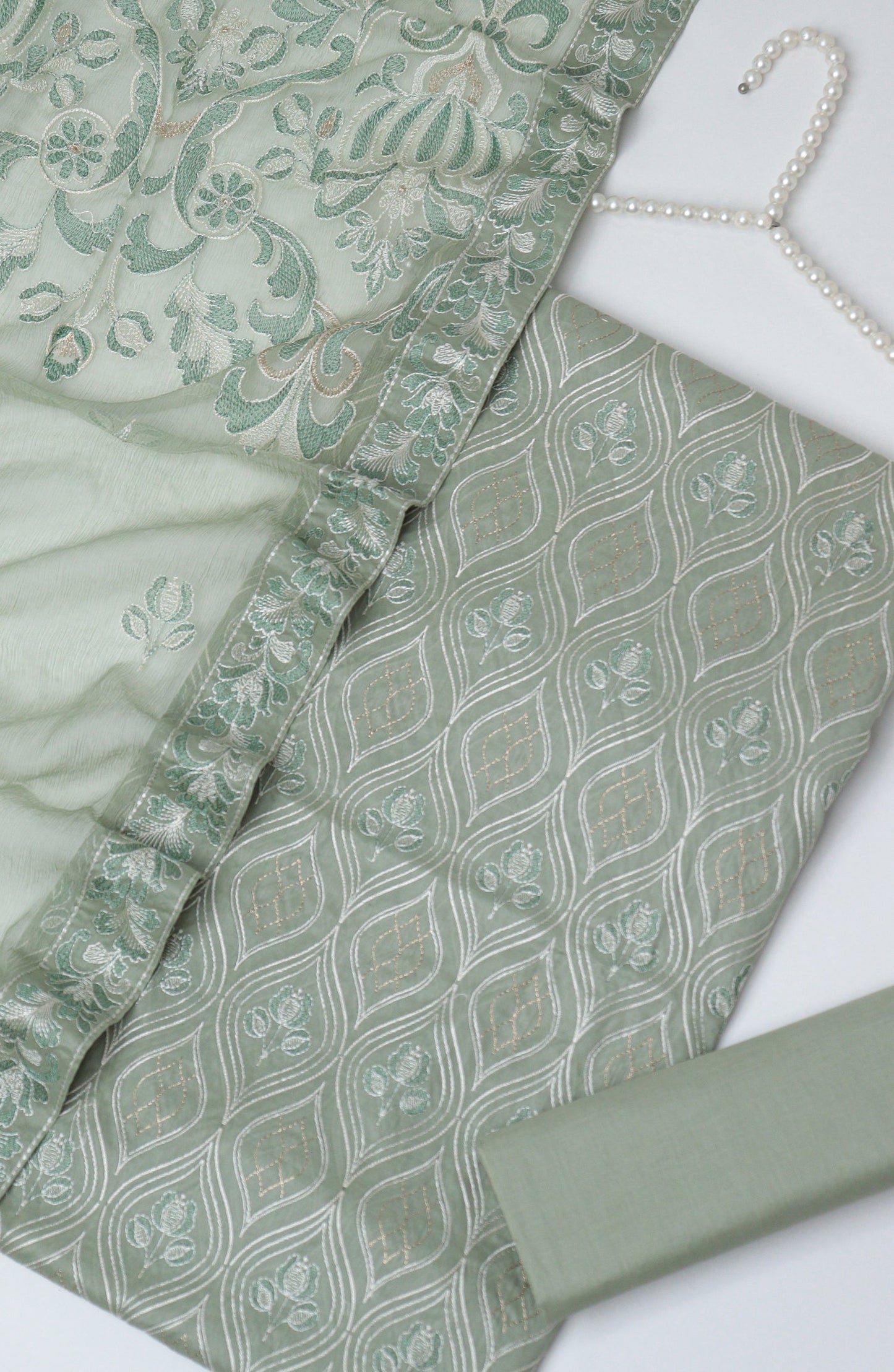 Amna Khadija Fancy Embroidered Lawn Unstitched 3 Piece Suit - D-01 - AM26SVEN - Green - Summer Collection