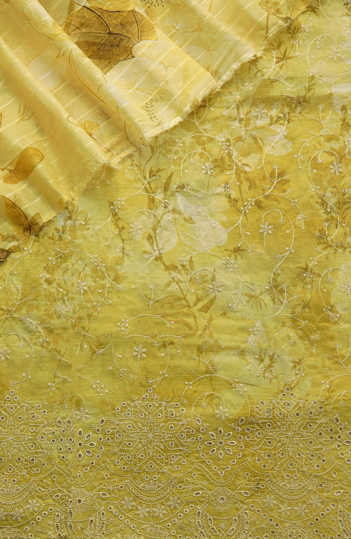 Amna Khadija Fancy Embroidered Lawn Unstitched 3 Piece Suit - DRC-10 - AM26FNC - Yellow - Summer Collection