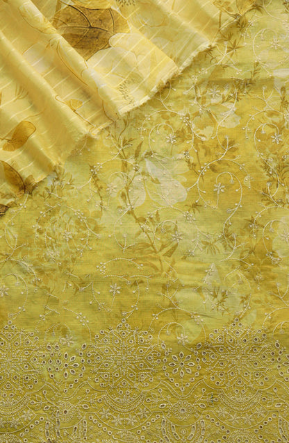 Amna Khadija Fancy Embroidered Lawn Unstitched 3 Piece Suit - DRC-10 - AM26FNC - Yellow - Summer Collection