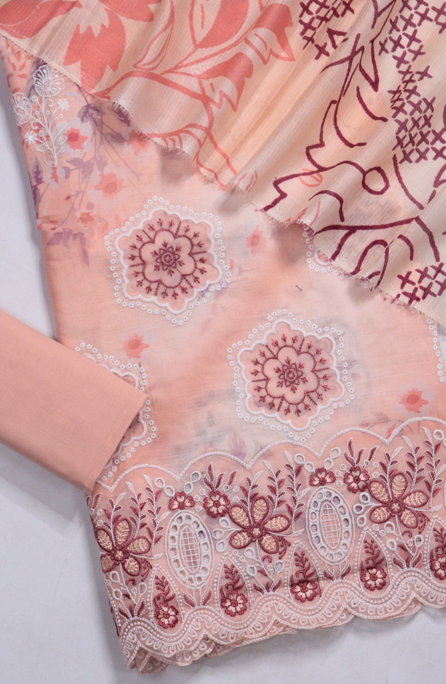 Amna Khadija Fancy Embroidered Lawn Unstitched 3 Piece Suit - EFU-05 - AM26FNC - Pink - Summer Collection