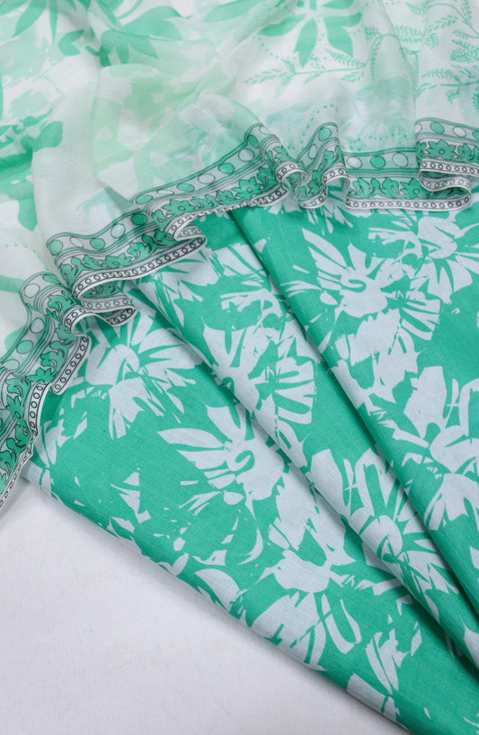 Amna Khadija Printed Bana Dora Unstitched 3 Piece Suit - D-20 - AM26FNC - Green - Summer Collection