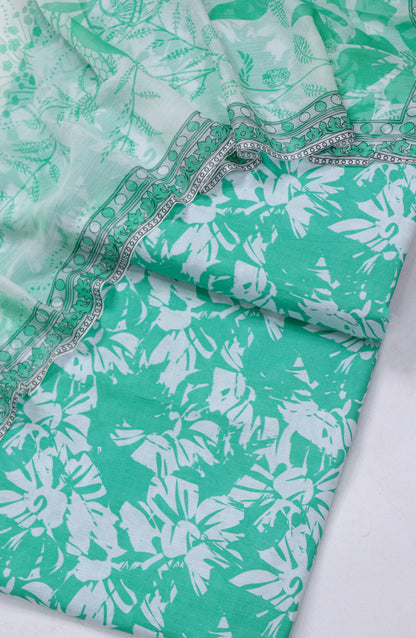 Amna Khadija Printed Bana Dora Unstitched 3 Piece Suit - D-20 - AM26FNC - Green - Summer Collection