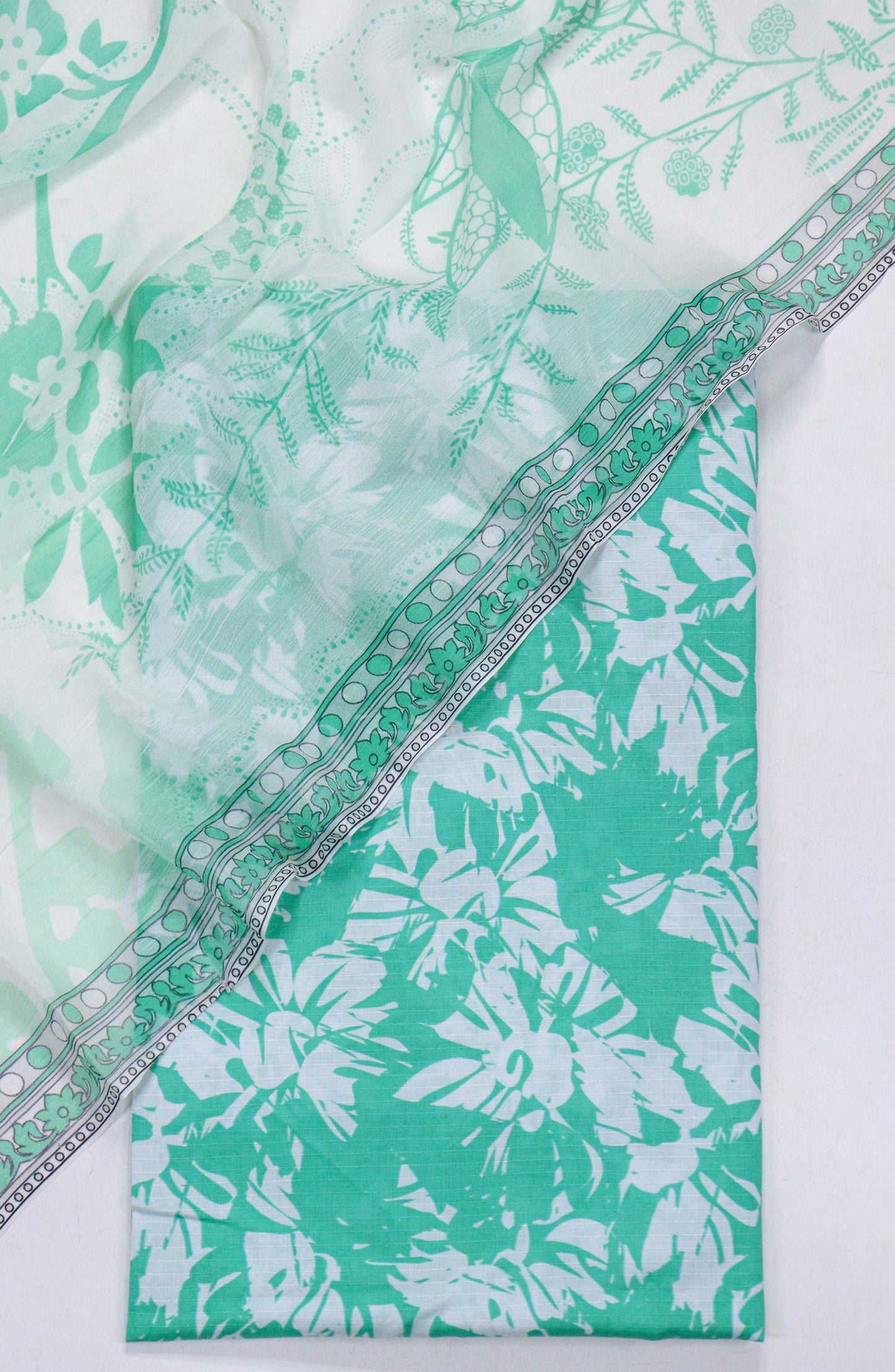 Amna Khadija Printed Bana Dora Unstitched 3 Piece Suit - D-20 - AM26FNC - Green - Summer Collection