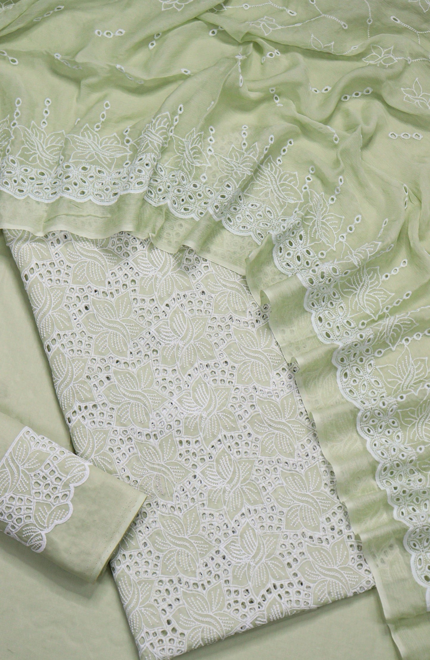 Amna Khadija Fancy Embroidered Lawn Unstitched 3 Piece Suit - D-02 - AM26FNC - Green - Summer Collection