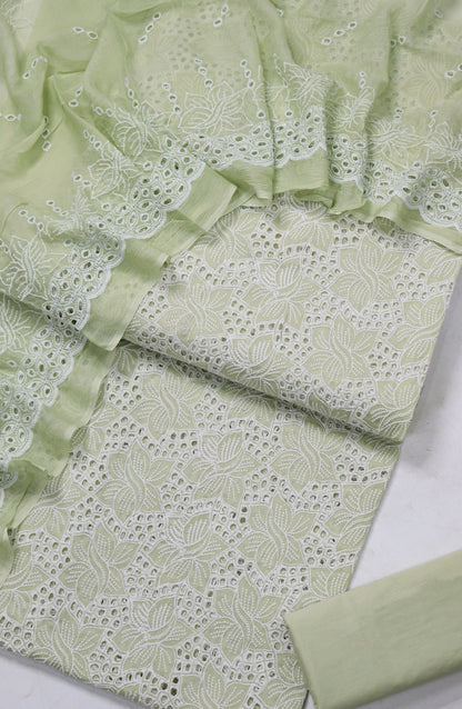 Amna Khadija Fancy Embroidered Lawn Unstitched 3 Piece Suit - D-02 - AM26FNC - Green - Summer Collection