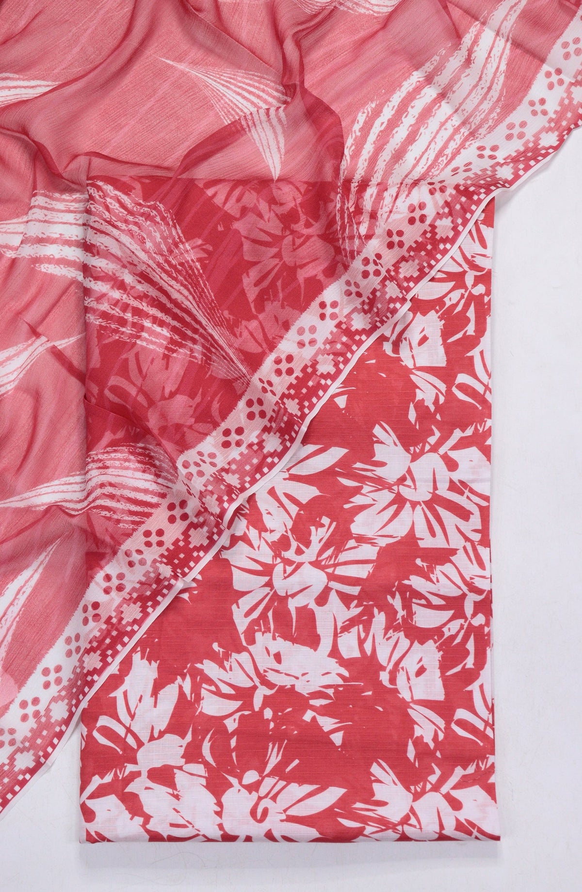 Amna Khadija Printed Bana Dora Unstitched 3 Piece Suit - D-11 - AM26FNC - Red - Summer Collection