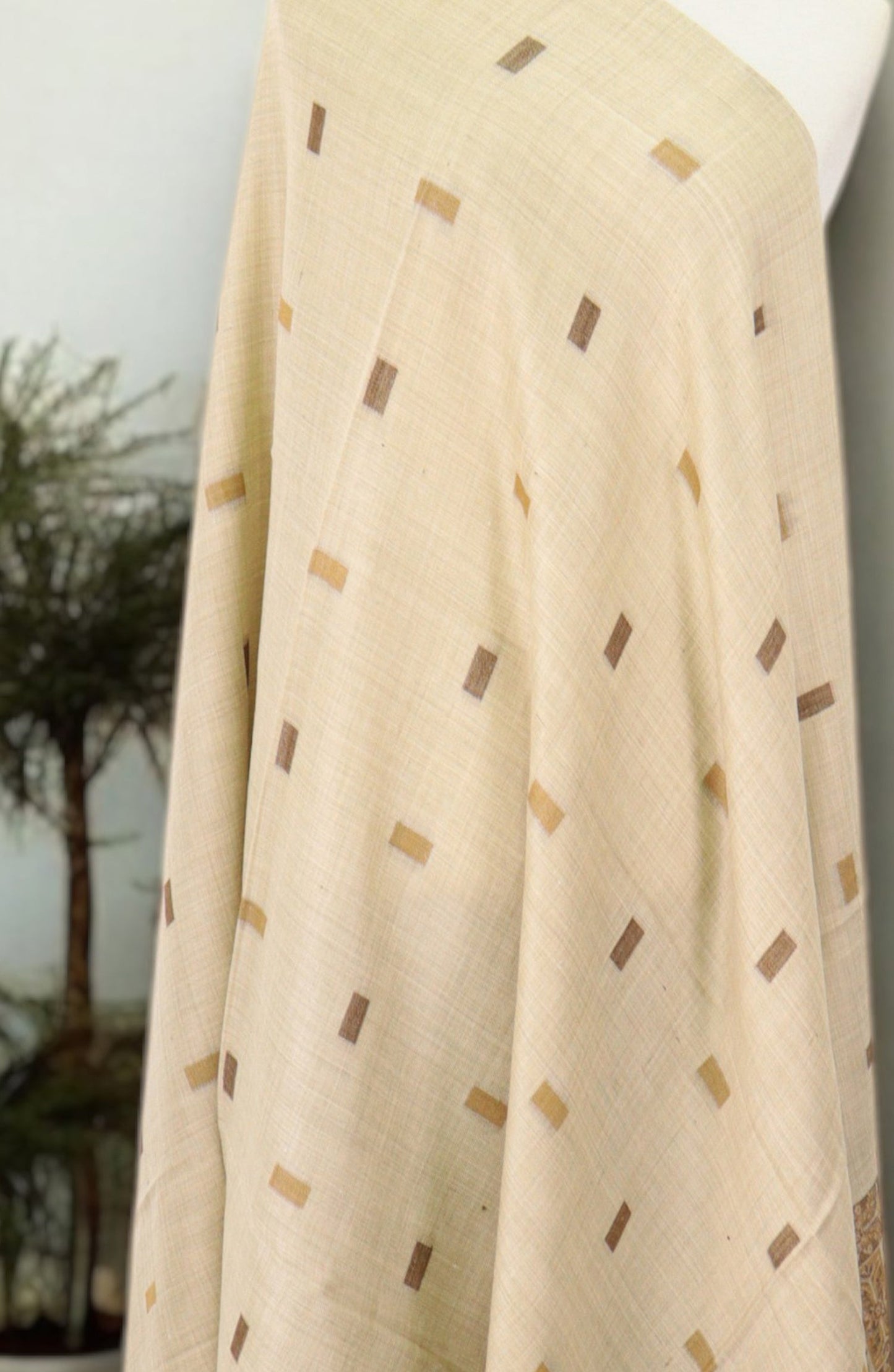 Amna Khadija Premium Pashmina Jacquard Shawl - D-8 - AM259601490 - Fawn - Winter Collection
