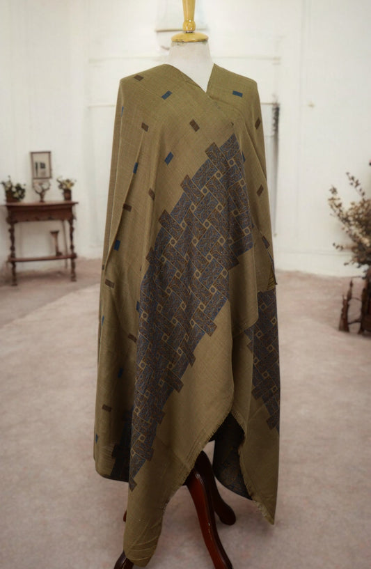 Amna Khadija Premium Pashmina Jacquard Shawl - D-3 - AM259601490 - Green - Winter Collection