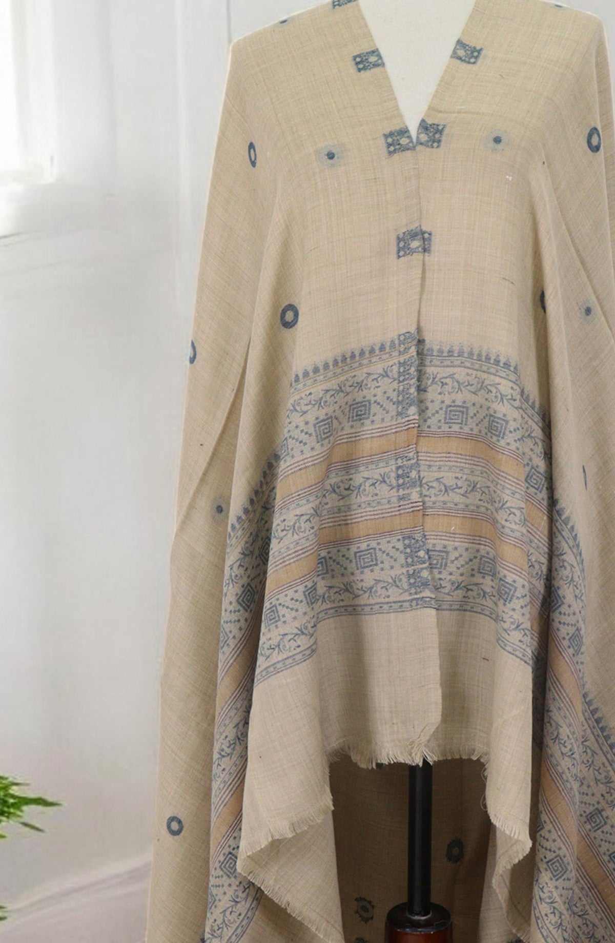 Amna Khadija Premium Wool Shawl - D-02 - 9601490-2 - AM25SHWL - Dark Fawn - Winter Collection