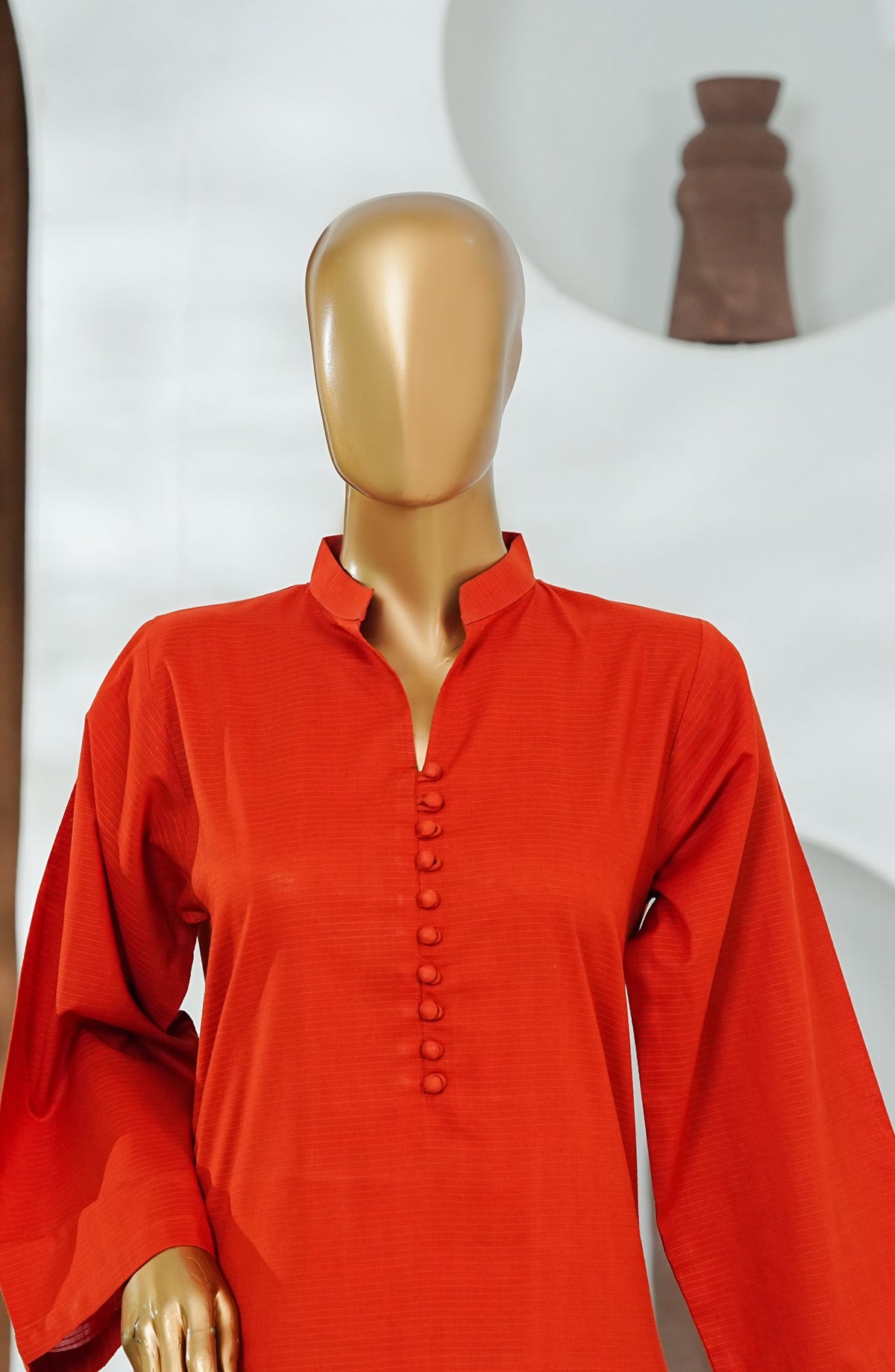 Amna Khadija Printed Cotton Stitched 2 Piece Suit - DPSS-05 - AM26DPSS - Orange - Daily Wear Collection