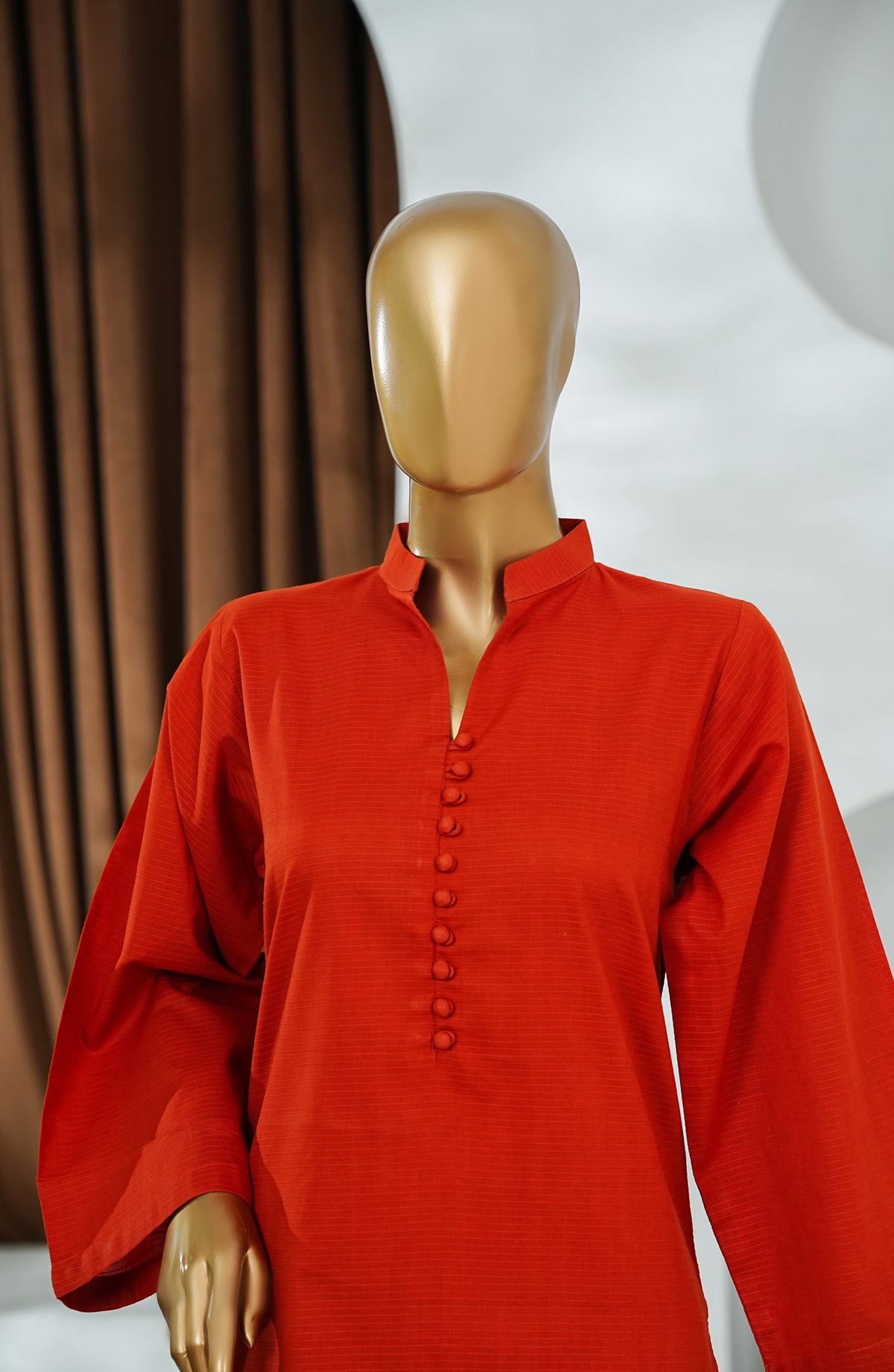 Amna Khadija Printed Cotton Stitched 2 Piece Suit - DPSS-05 - AM26DPSS - Orange - Daily Wear Collection