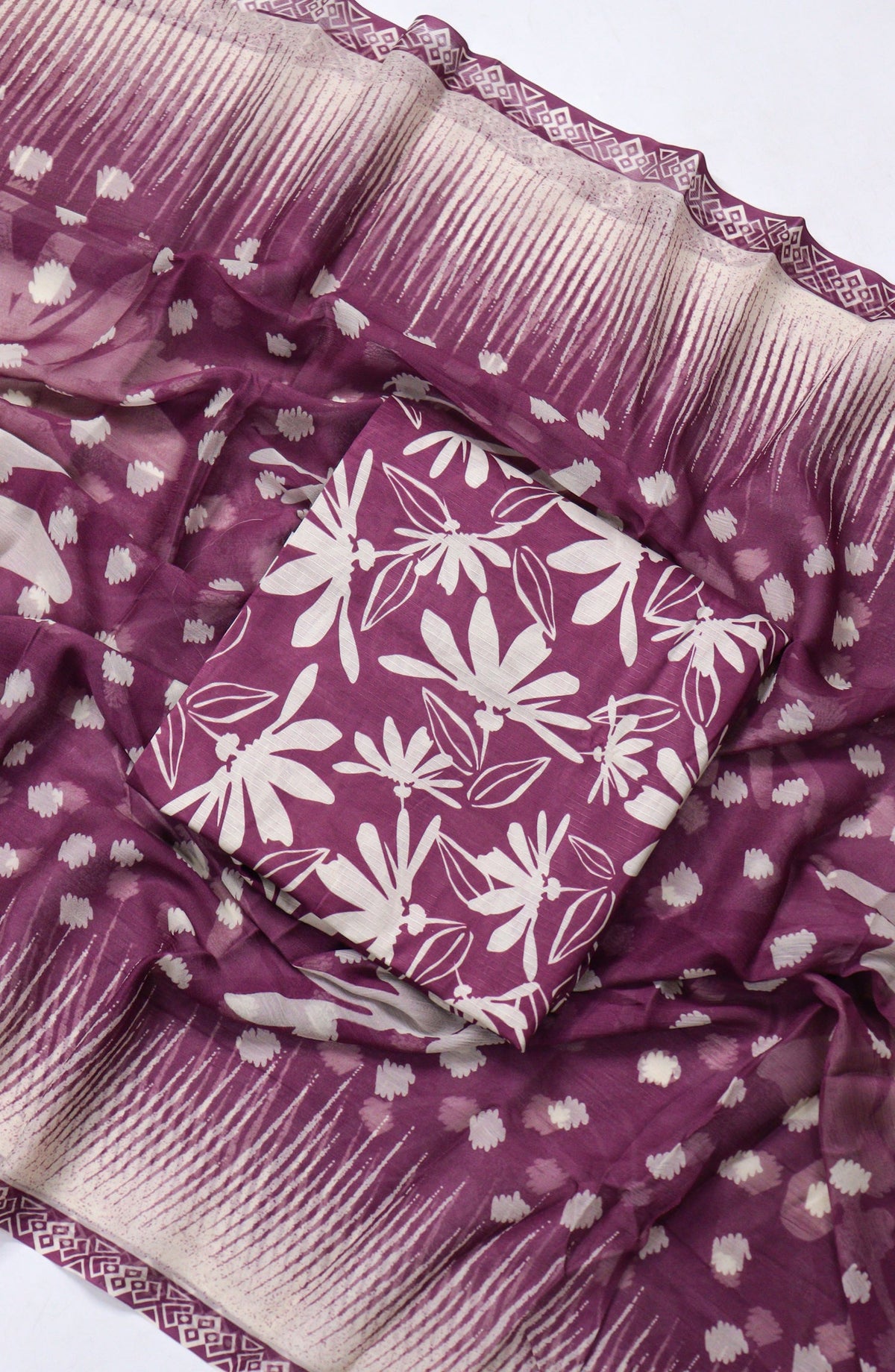 Amna Khadija Fancy Printed Lawn Unstitched 3 Piece Suit - D-02 - AM26FNC - Purple - Summer Collection