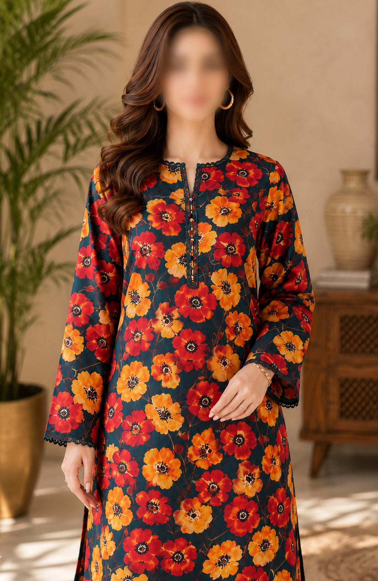 Amna Khadija Printed Lawn Unstitched 2 Piece Suit - PD-02 - AM26PDT - Multi - Summer Collection