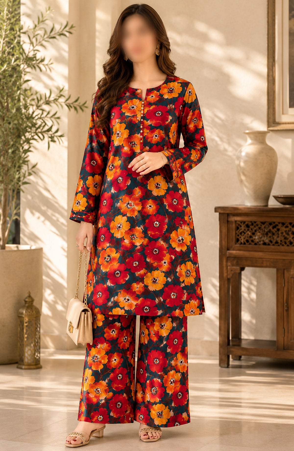 Amna Khadija Printed Lawn Unstitched 2 Piece Suit - PD-02 - AM26PDT - Multi - Summer Collection