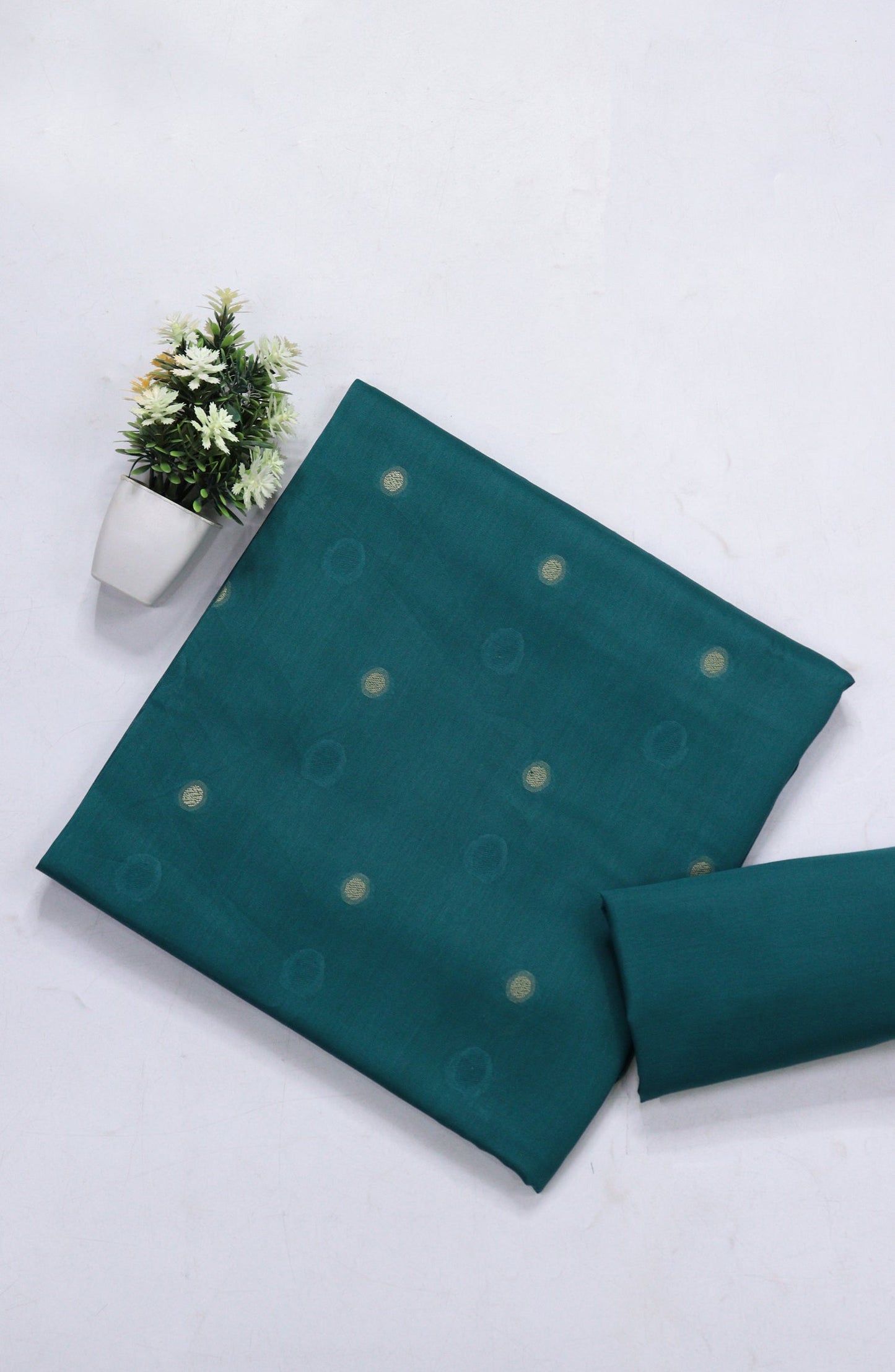 Amna Khadija Printed Broshia Unstitched 2 Piece Suit - BRD-05 - AM26PNU - Green - Summer Collection