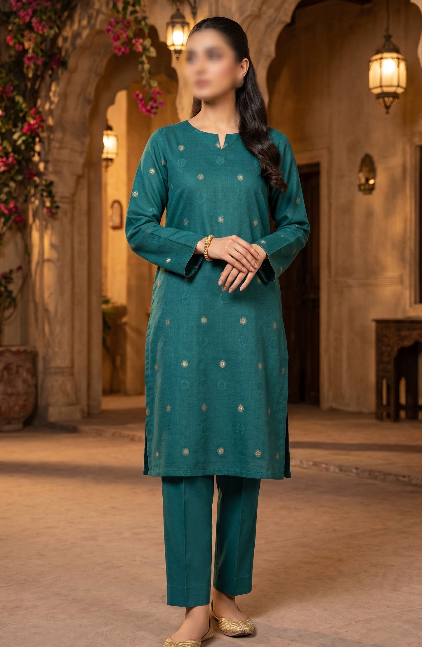 Amna Khadija Printed Broshia Unstitched 2 Piece Suit - BRD-05 - AM26PNU - Green - Summer Collection