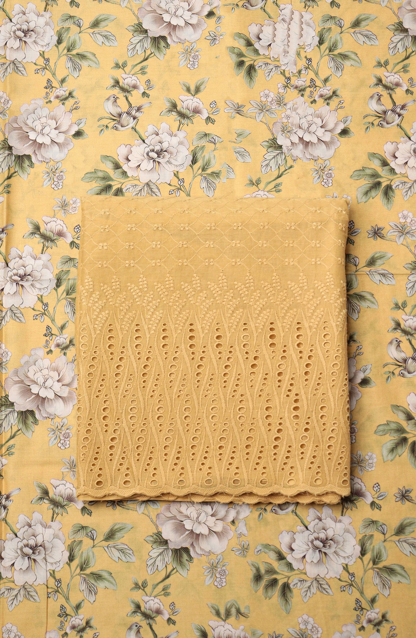 Amna Khadija Embroidered Lawn Unstitched 2 Piece Suit - CHD-08 - AM26PNU - Yellow - Summer Collection